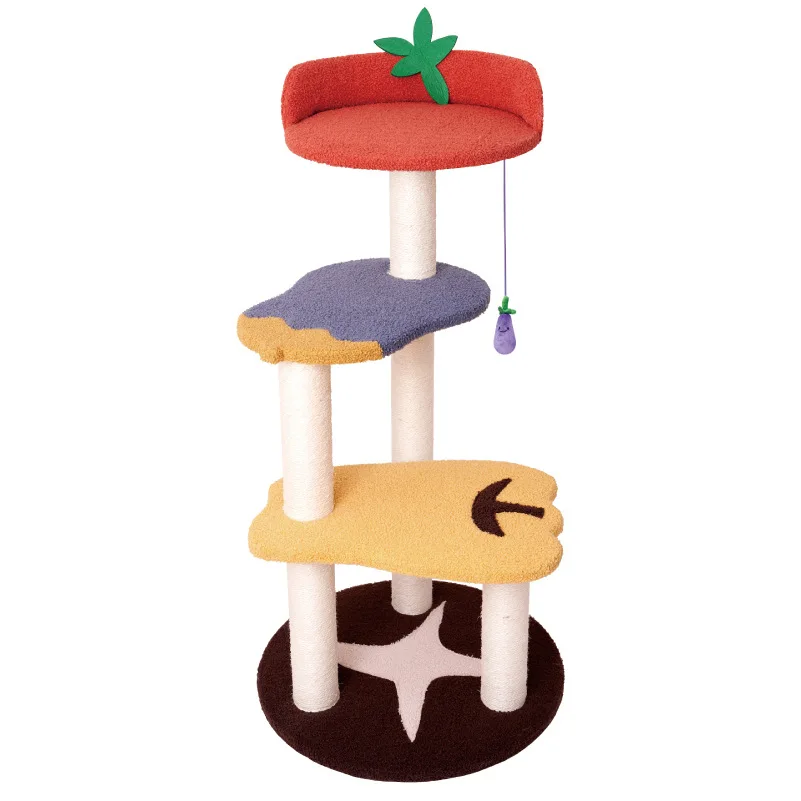 

New Cat Tree Climbing Net Vegetable Fruit Cat Scratching Post for Large Cats