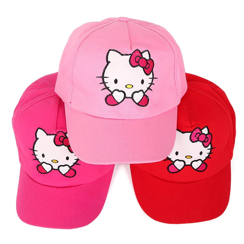 

Kawaii Sanriod Baseball Cap Hellow Kitty Cute Cartoon Summer Children's Travel Sunshade Sun Hat Fashion Accessories Gift for kid