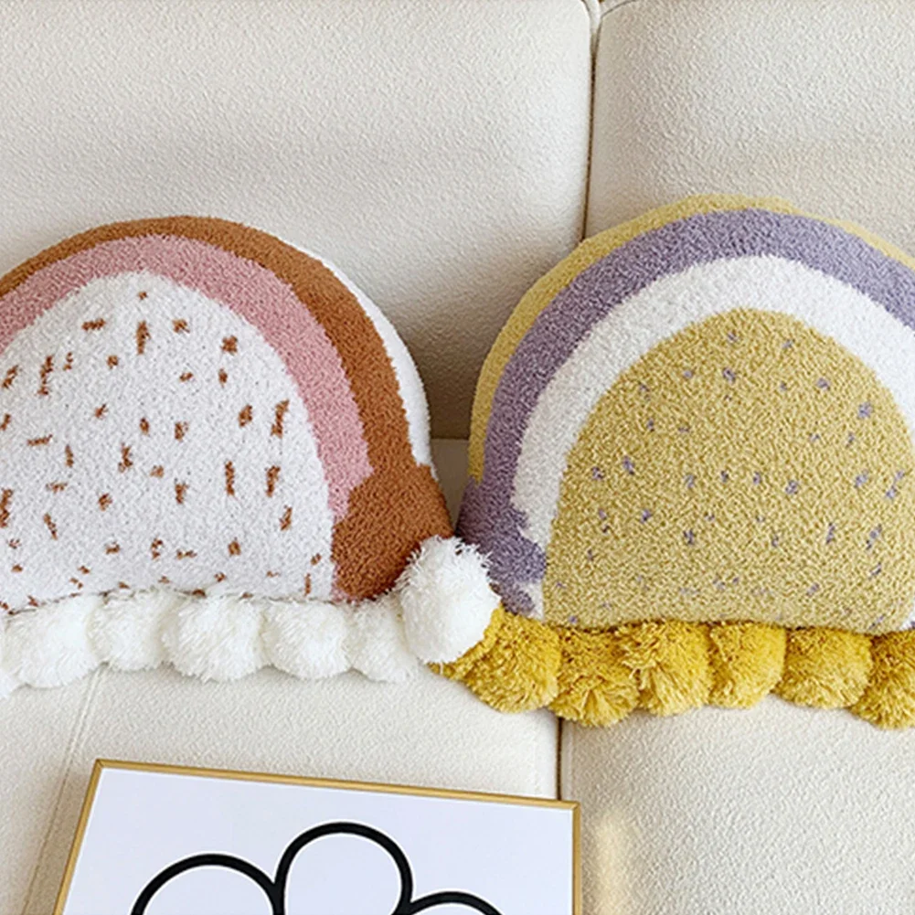 NAPEARL мультфильм милая подушка круглая Радуга подушки для кровати украшение дома