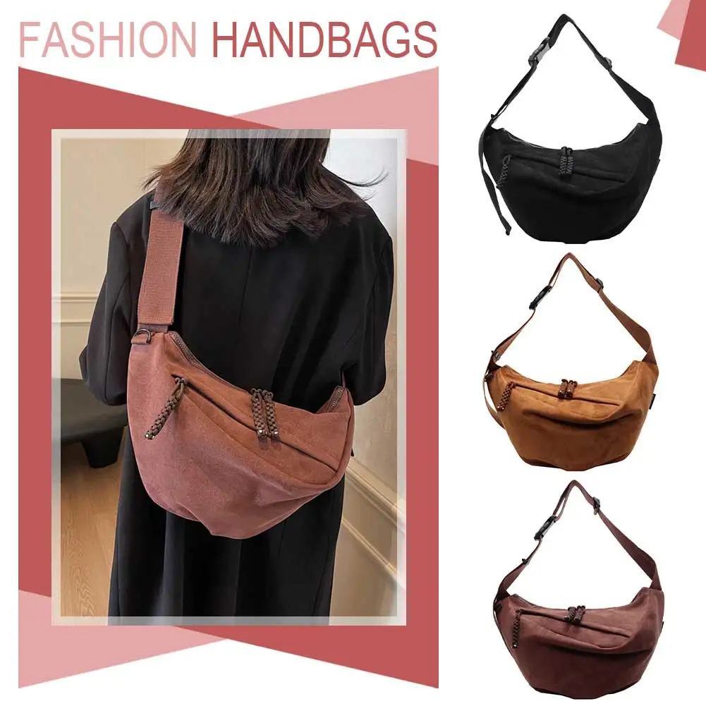 Сумка в форме полумесяца для женщин сумка через плечо с регулируемым ремешком