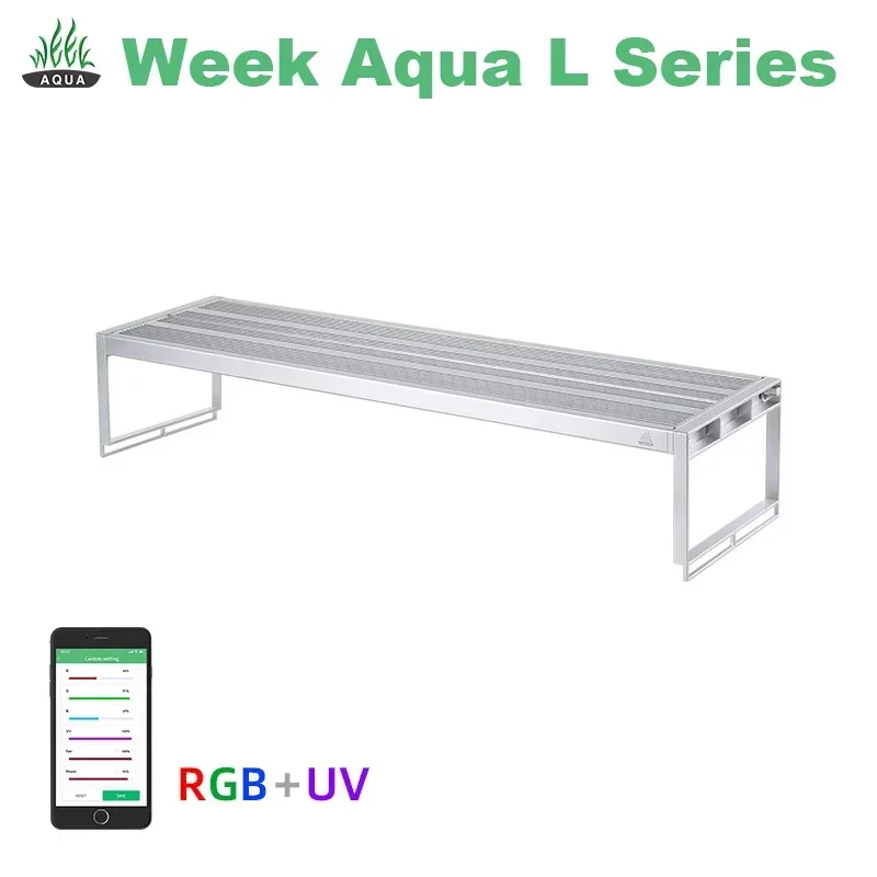 WEEK AQUA L Series APP Control Диммер и таймер RRB + UVA Освещение аквариума с растениями