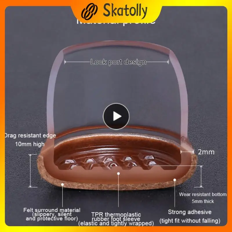 

NewTransparent Silicone Chair Leg Furniture Legs Caps Feet Pads Furniture Table Covers Floor Protector Glides Feet Caps