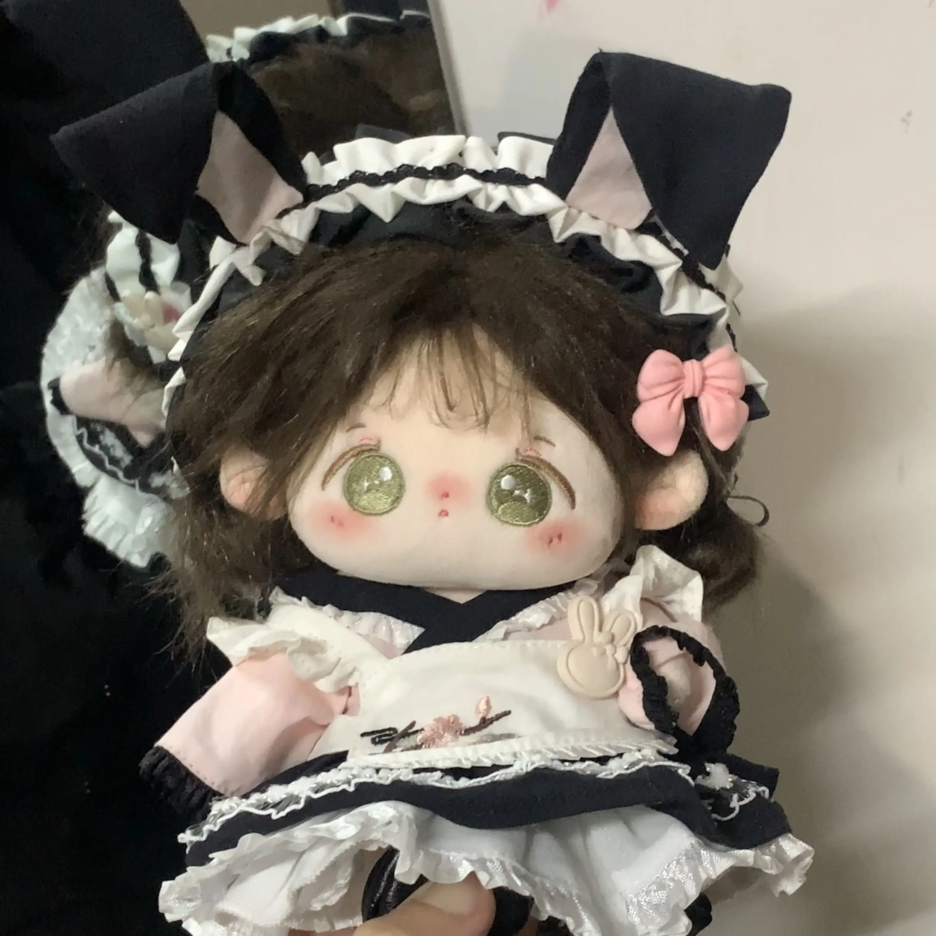 

Повязка на голову с ушками кролика, абрикосового цвета, 20 см