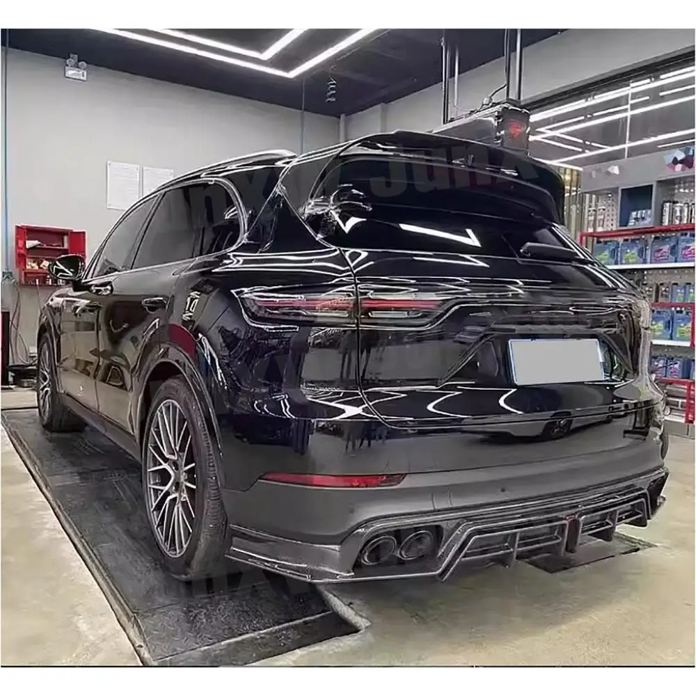 Для Porsche Cayenne 2022 задний бампер диффузор спойлер со светодиодной подсветкой