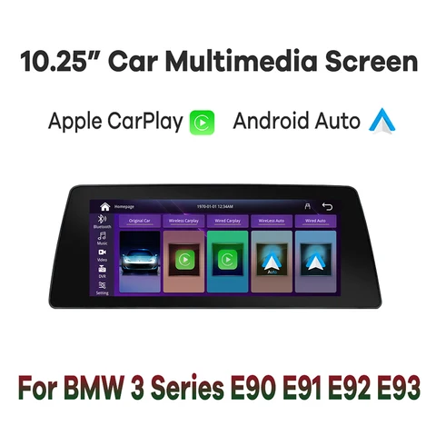 Автомобильный мультимедийный плеер, 10,25 дюйма, для BMW 3 серии E90 E91 E92 E93 2005-2012