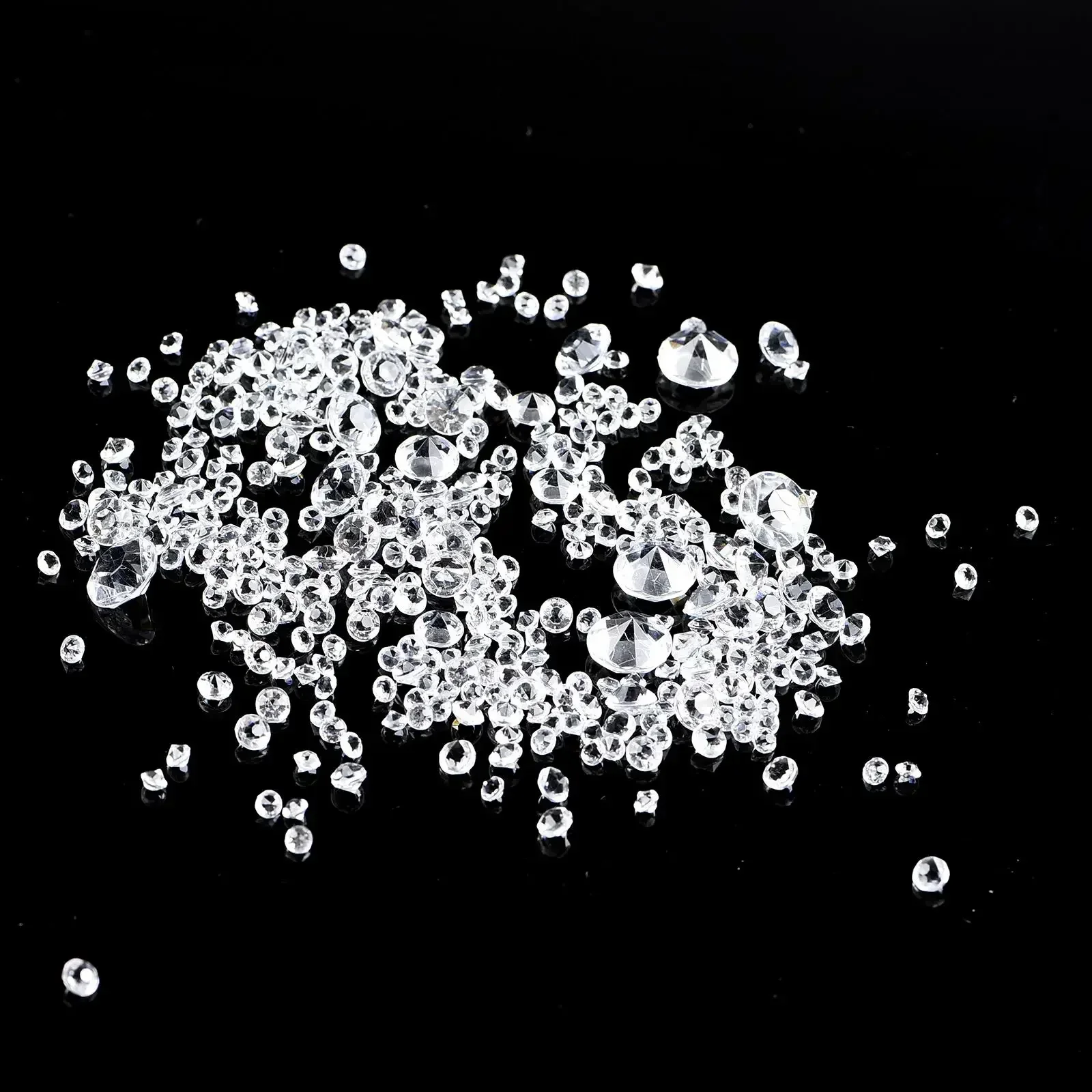 1000 шт. 3-10 мм смешанные прозрачные акриловые бриллианты декор для свадебной