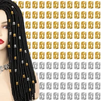 100pcs adjustable hair braids dreadlock beads gold and silver beads hair braid rings cuff clips tubes jewelry wholesale