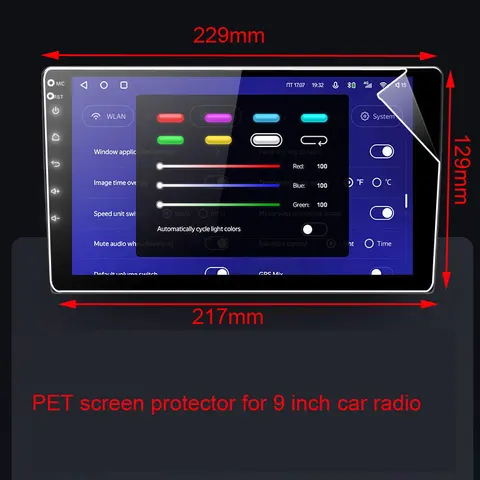 9 10, 1 ДЮЙМОВ ПЭТ Защитная пленка для экрана для TEYES CC2 CC2L Spro 2 DIN GPS Автомобильный радиоприемник Мультимедийный плеер Навигация