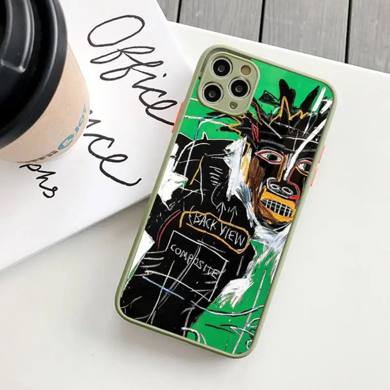 B-Bas-quiatsS Art Phone Case for iPhone 14 11 12 13 Mini Pro Max 8 7 Plus X XR XS MAX Translucent Matte Cover