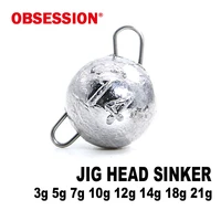 obsession 3g 21g fishing cheburashka sinker fishing accesories jig round head bullet weights soft lure connector texas group