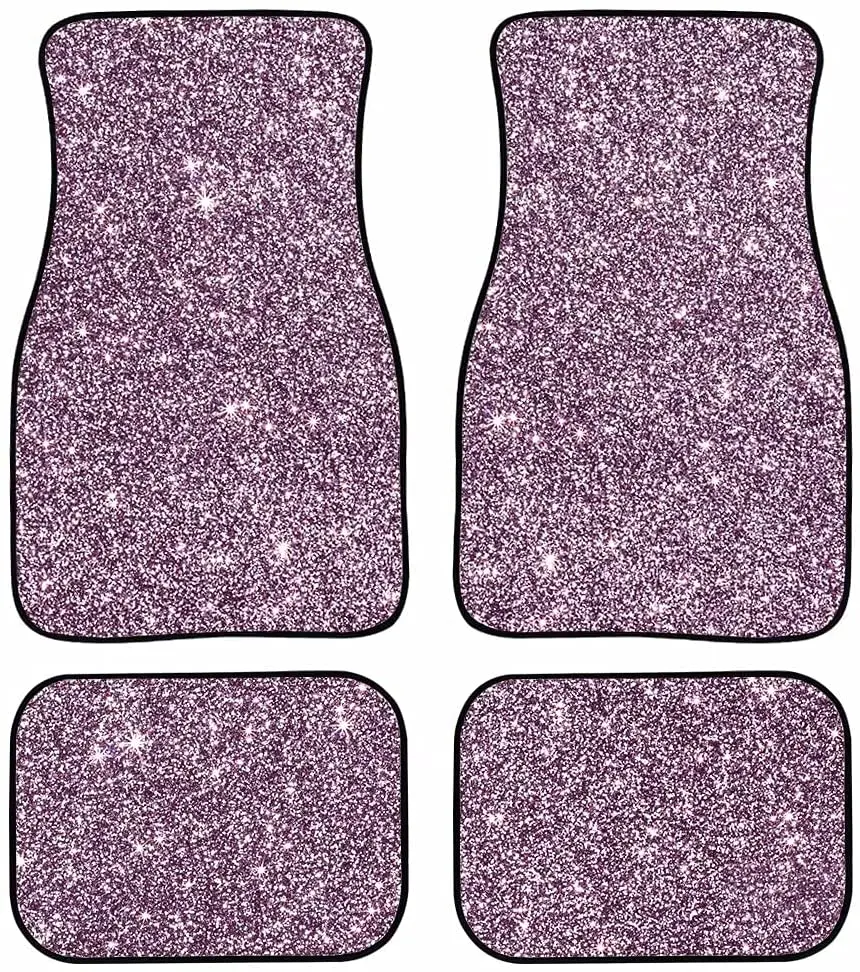 

Pink Print Car Floor Mats Full Set Classic Punk Auto Rear Fronr Mat Protection Carpets Thick Auto SUV Trucks Van Sedans