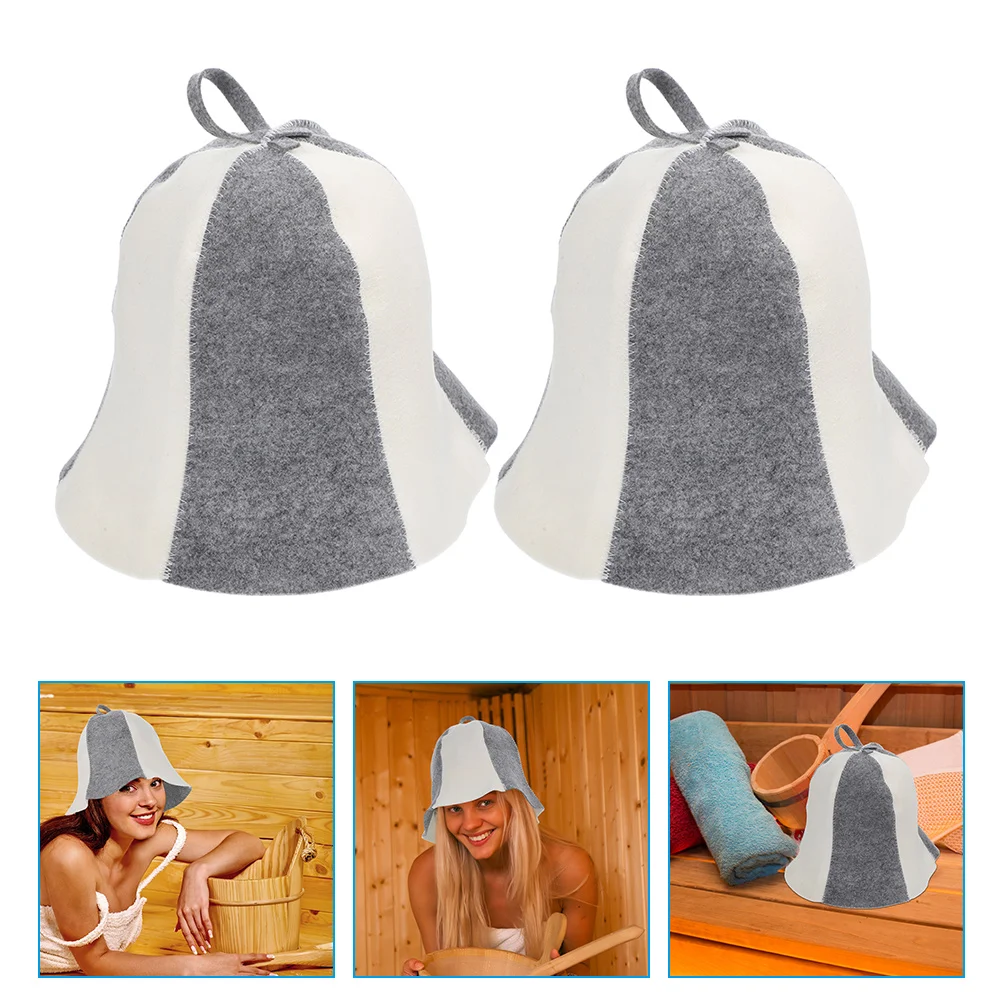 

2 Pcs Felt Sauna Hat Bathhouse Hat Hat Women Bath Head Wrap Banya Hat Russian Sauna Hat Sauna Headwear Women Hats Caps