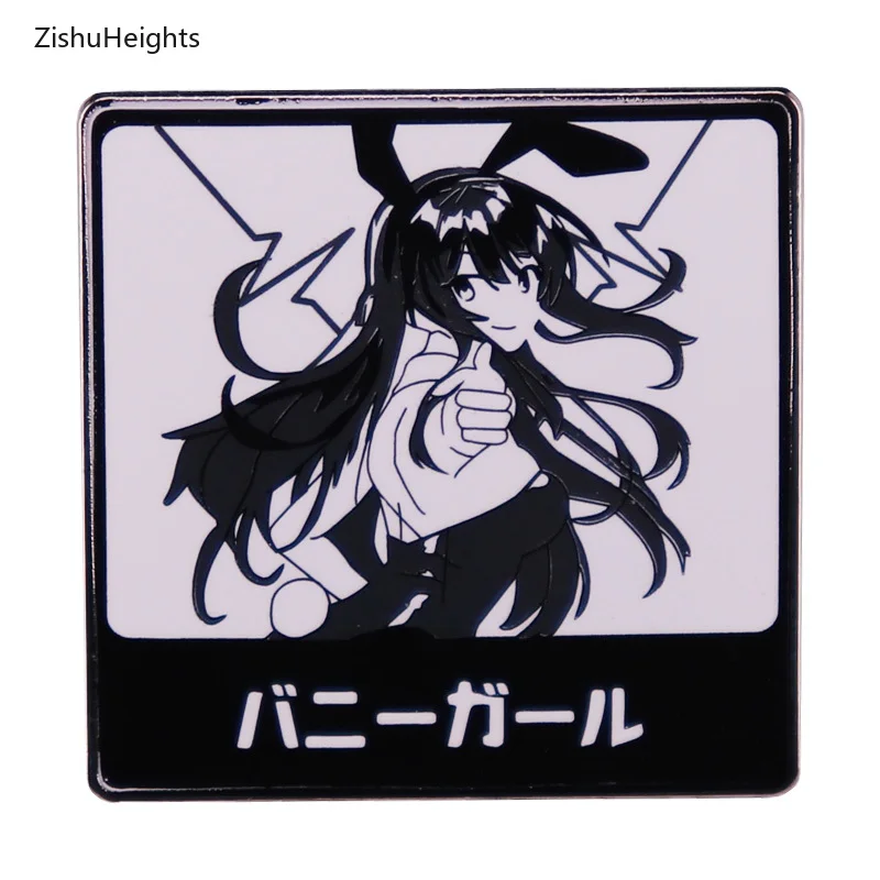 Japanese Anime Rascal Does Not Dream of Bunny Girl Senpai Manga Enamel Pin Badge Brooch Otaku Gift