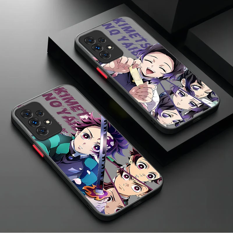 Anime Demon Slayer Matte Phone Case For Samsung Galaxy A33 A73 A72 A52S A52 A32 A22 A12 A16 A53 A54 A34 A24 A06 A05 A05S A13 A23