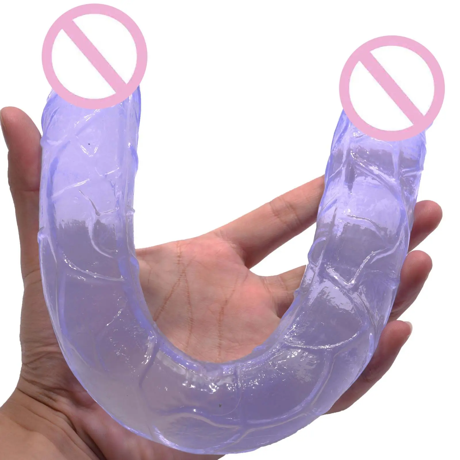 Длинный двойной фаллоимитатор гибкий реалистичный пенис Анальная пробка