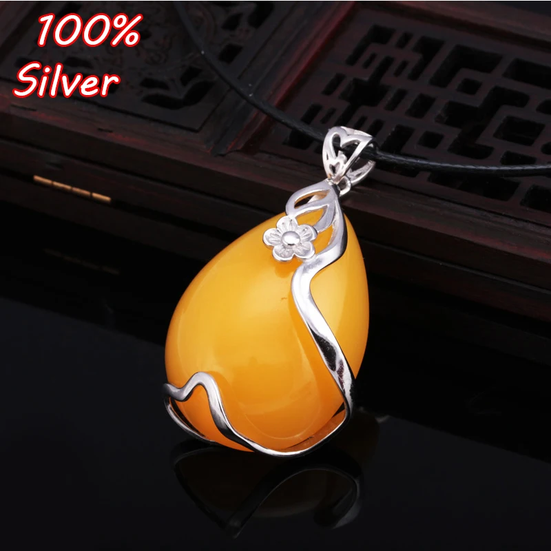 

Silver Color 925 Pendant Blank Base Fit 45*23mm Gem Glass Resin Accessories For Jewelry Wholesale