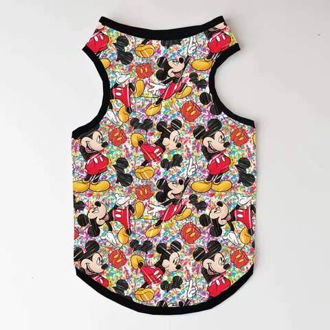 Summer Cat Vest Dog Clothing Winnie the Pooh Mickey Minnie Fashion Simple Breathable Small Dog Cat Clothes