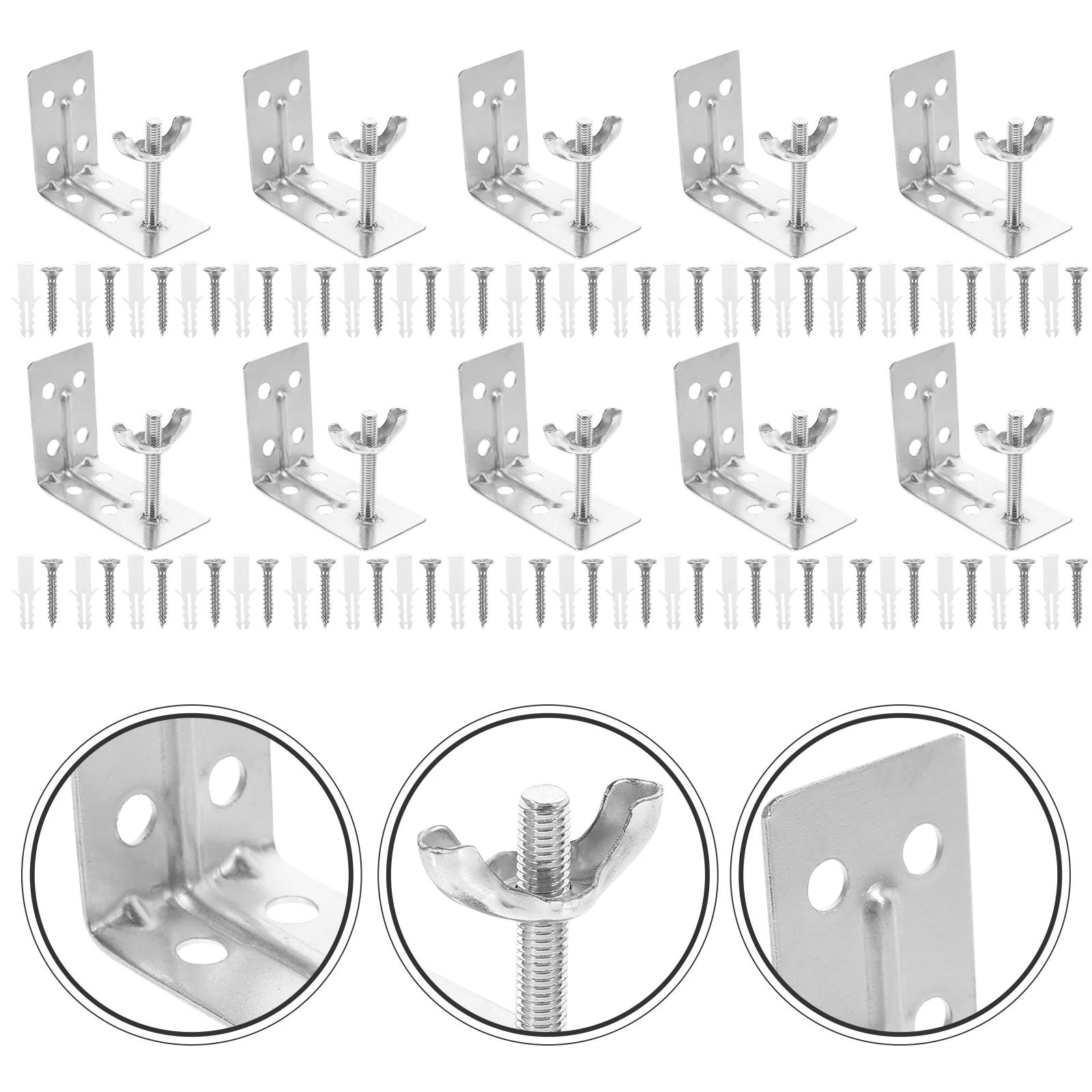 

1 Set of Practical Curtain Brackets Curtain Louver Mounted Brackets for Home