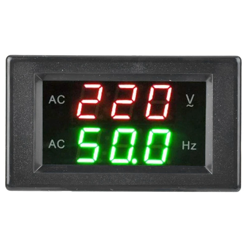 

Dual Display Voltmeter LED Detector Digital AC Monitor Gauge Panel Ammeter Generator Transformer For Auto Car Motor