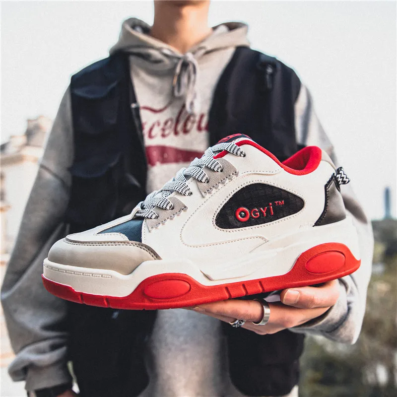 

Мужские Легкие беговые кроссовки, дышащие и повседневные спортивные кроссовки, красные и белые, модные, для бега и студентов