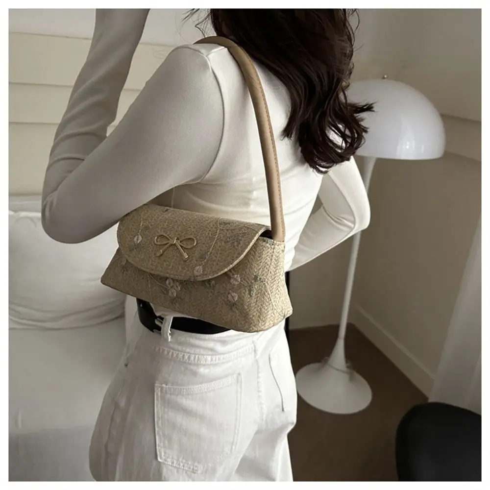 Модная плетеная Трава сумка на плечо ручной работы портативная маленькая