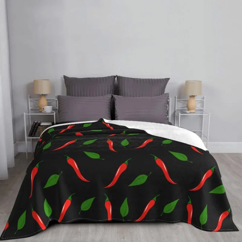 

Hot Chili Peppers Blankets Fleece Print Breathable Warm Throw Blanket For Sofa Couch Quilt