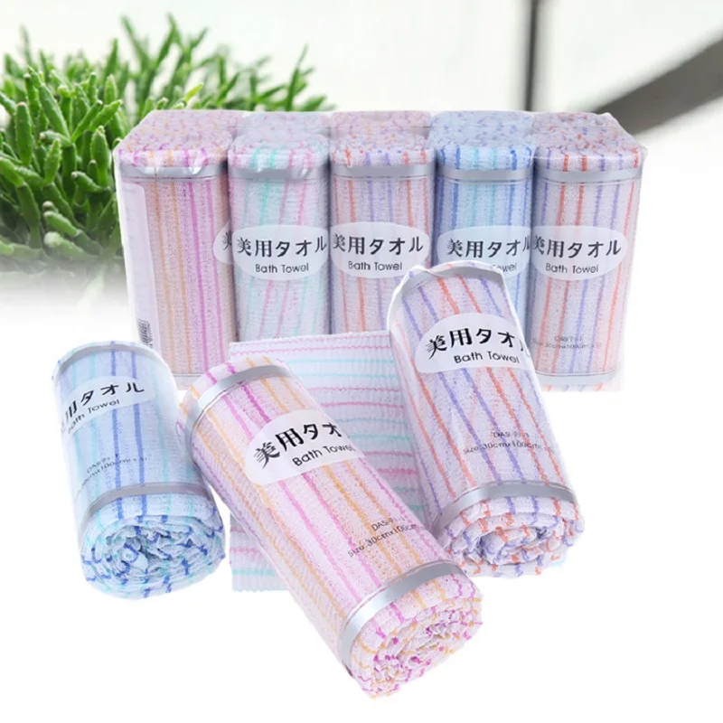 

Korean Towel Exfoliating Long Viscose Bath Back Scrub Viscose Bath Towel 30x90cm