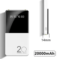 20000mah portable power bank slim power bank digital device external battery for iphone 12 pro xiaomi mi 8 huawei samsung