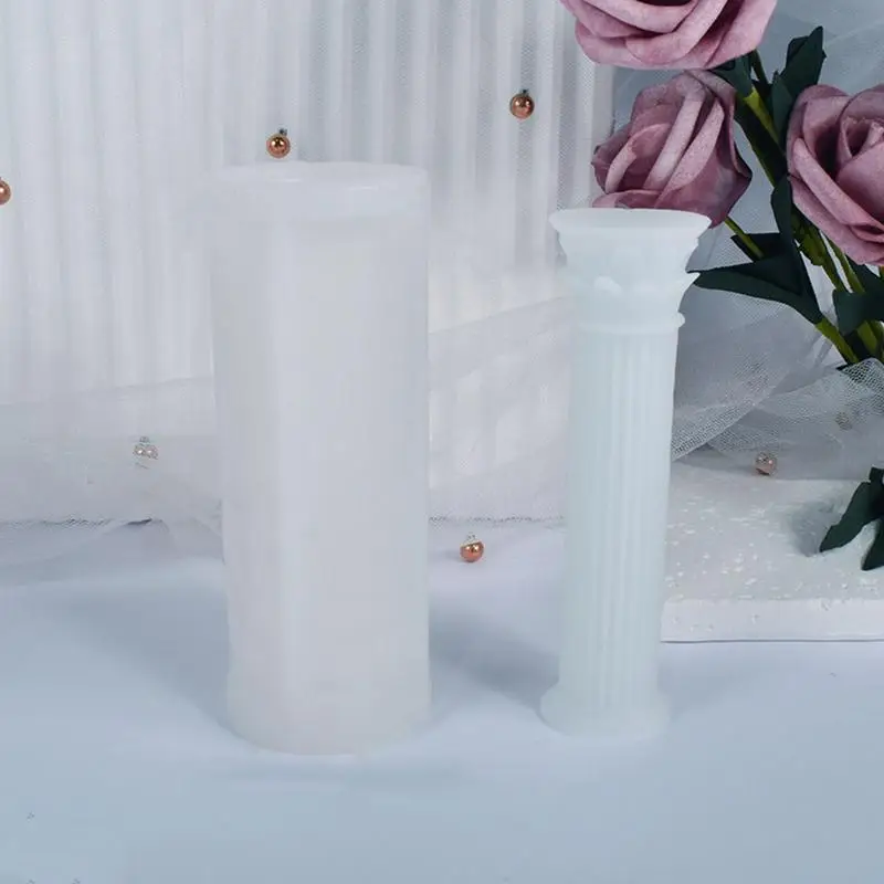 Римские колонны формы для свечей цилиндр силиконовая форма смола шоколадный