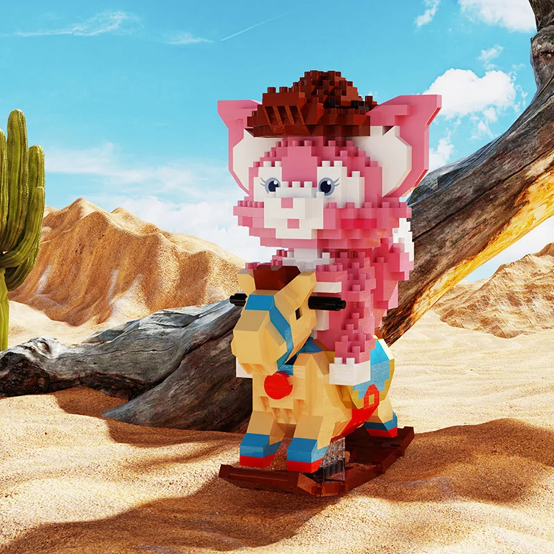 

Linabell микро Строительные блоки DIY Disney Linabell лошадь-качалка мини-блоки фигурки модели игрушки для детей Рождественский подарок