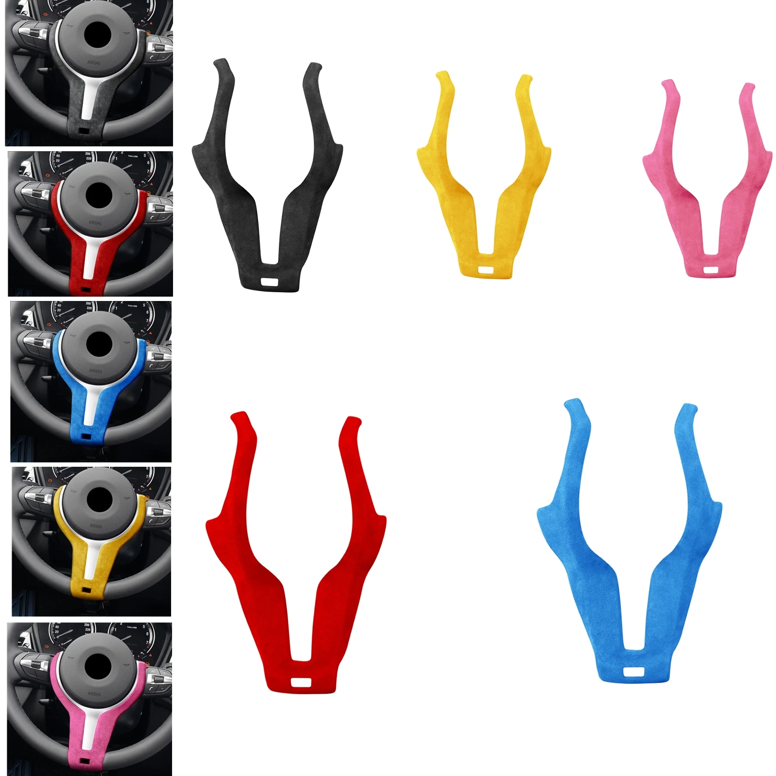 

Отделка панели рулевого колеса, декоративная крышка, полосатая рамка для BMW 1 2 3 4 5 6 Series M Sport F22 F30 F10 F06 F12 F13 2013-2019