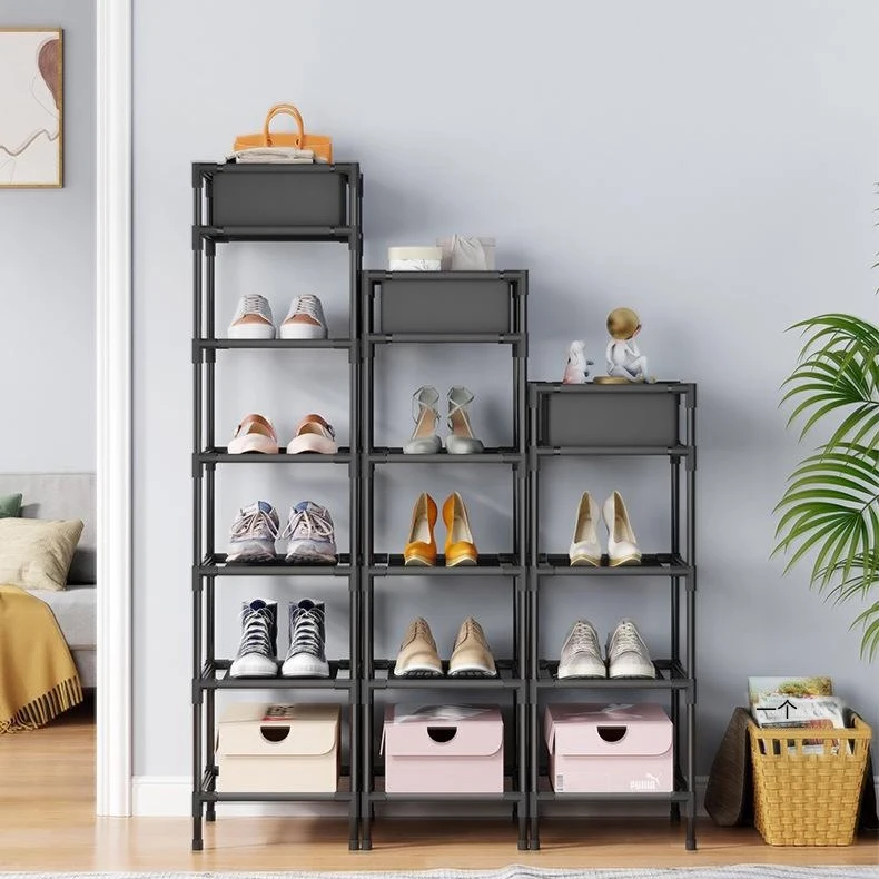 

Corner Shoe Organizer Removable Shoes Shelf Home Multi-layer Shoe Rack Wardrobe Simple Shoes Hanger Shelf Dustproof Shoerack