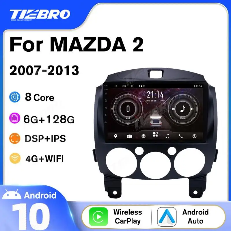 

Car Android Radio Multimedia Player For MAZDA 2 2007 2008 2009 2010 2011 2012 2013 GPS Head Unit 2din Autoradio Android Auto 9''