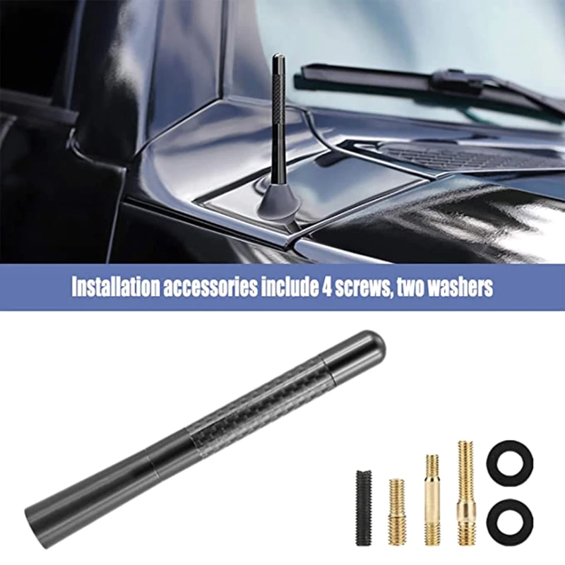 

Car Aerial Short Vehicle Radio Antenna Aluminum Alloy Small Universal Auto Roof AM/FM Audio Aerial Mast-Roof Accessories