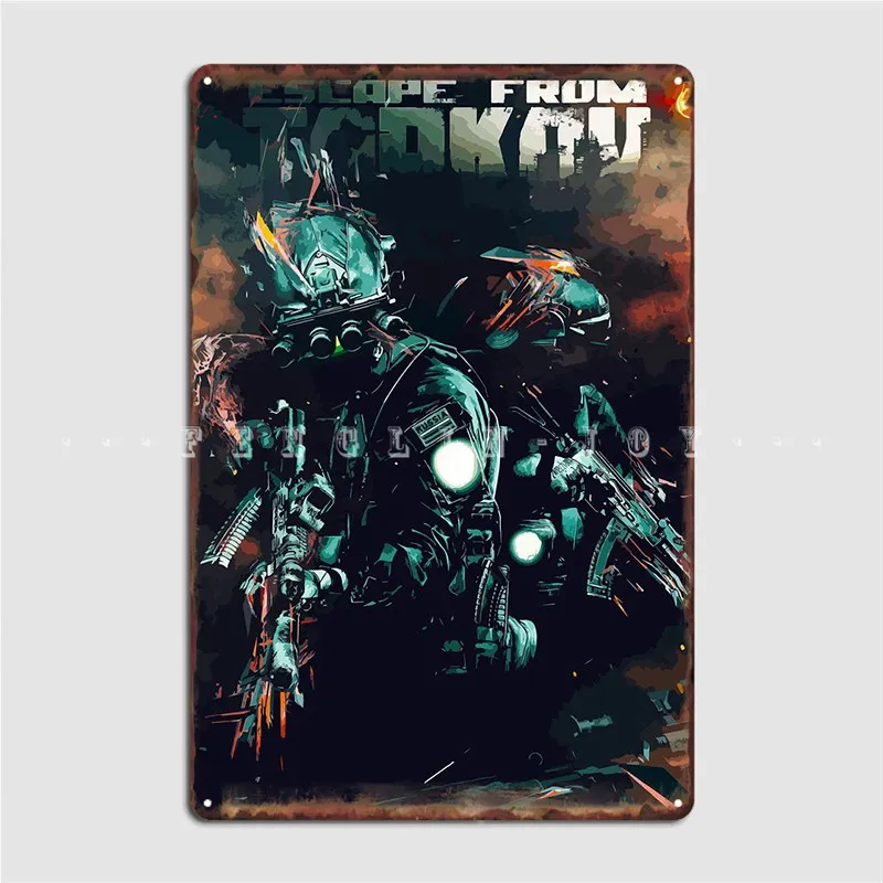 

Escape From Tarkov Metal Sign Funny Cinema Living Room Pub Garage Wall Decor Tin Sign Posters