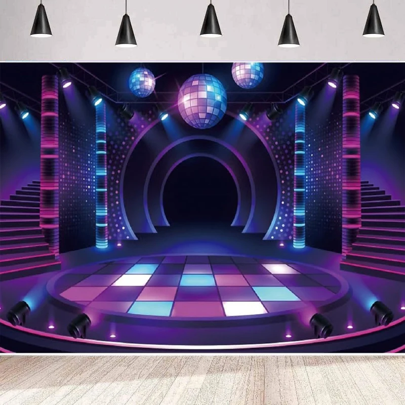 Фон для сценической фотосъемки в стиле 80-х тематический день рождения