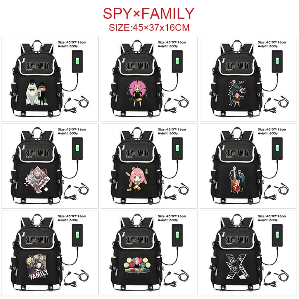 

Men Women Backpack Anime SPY×FAMILY Anya Forger Backpacks Rucksack Travel Shoulder Bags Student Schoolbag Fashion Outdoor Bag