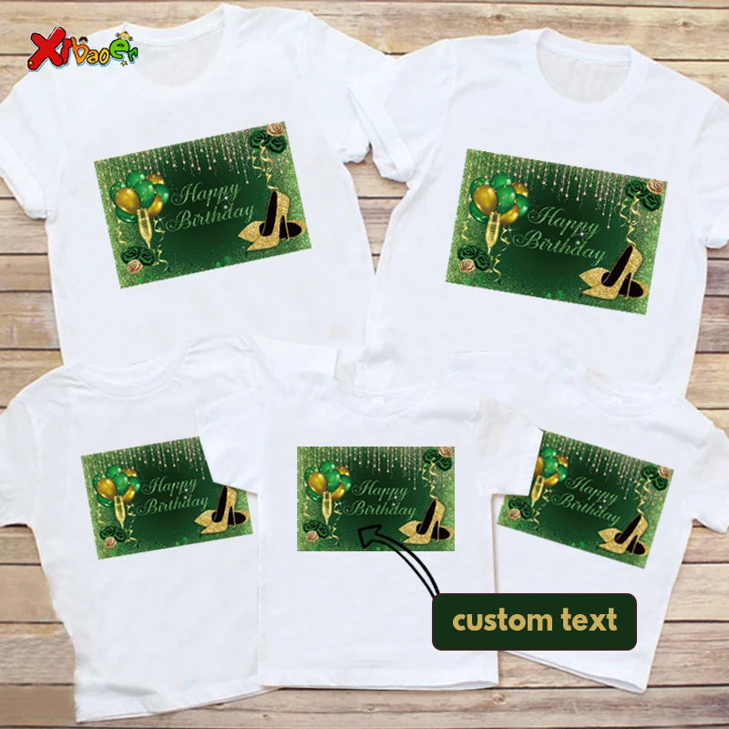 

Women Birthday Party Shirt Family Party Matching Clothes Outfit Mommy Matching Custom Name Outfits Queen T-Shirt 20th 30th 40th