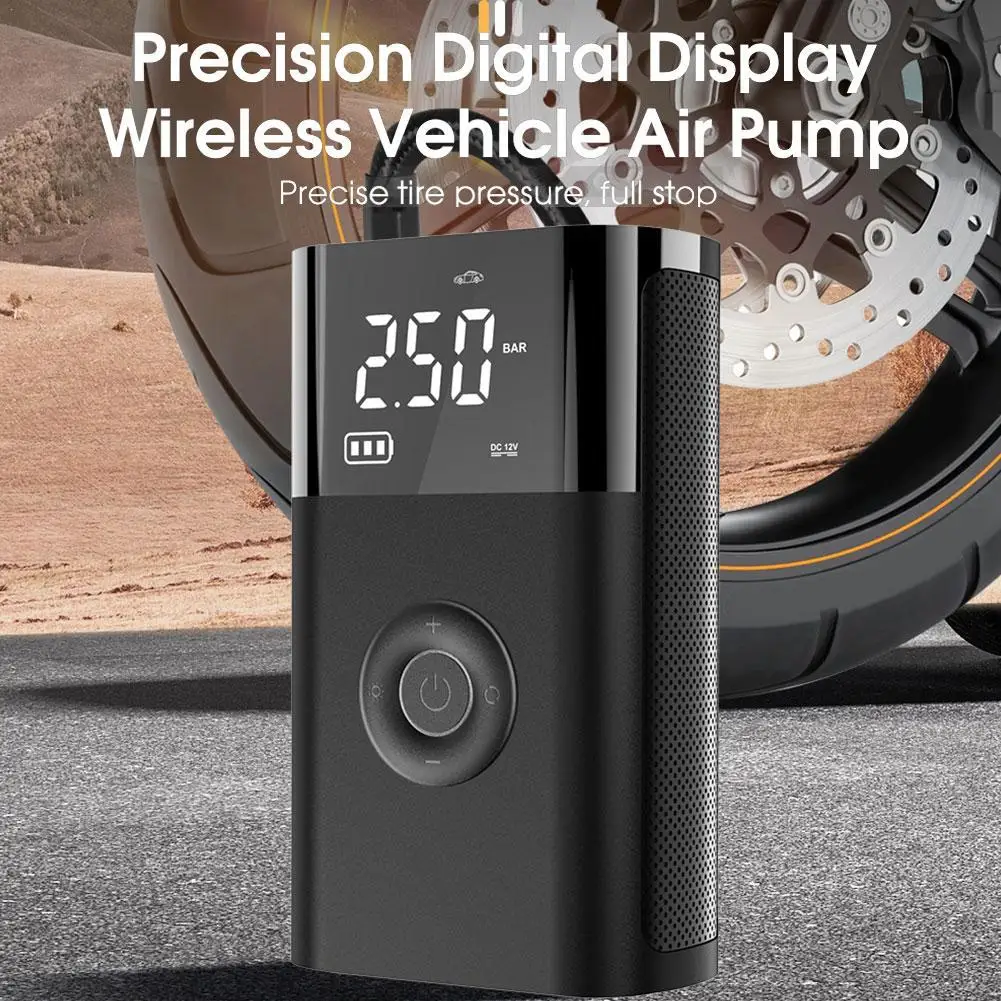 

Wireless Intelligent Car Inflatable Pump Mini With LED Lamp For Car Motorcycle Bicycle Tyre Balls Air Compressor Inflatable Pump