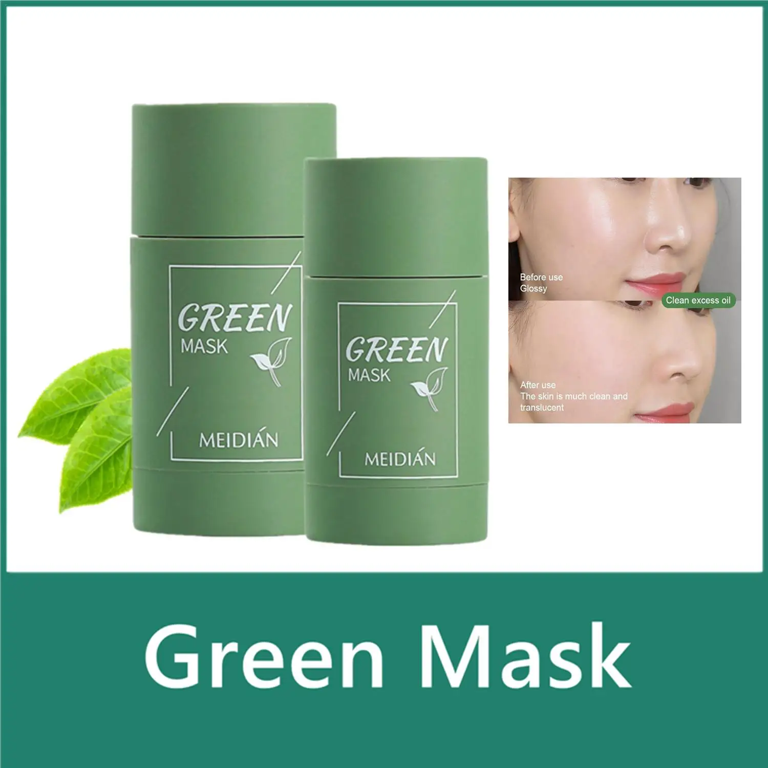 Маска с зеленым чаем Meidian увлажняющая глубоко очищающая отшелушивающая контроль