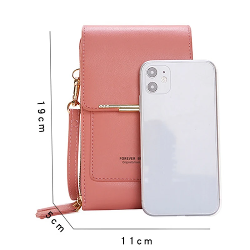 Xiaomi Women Bags Soft Leather Wallets Touch Screen Cell Phone Purse Crossbody Shoulder Strap Handbag for Female Women's Bags