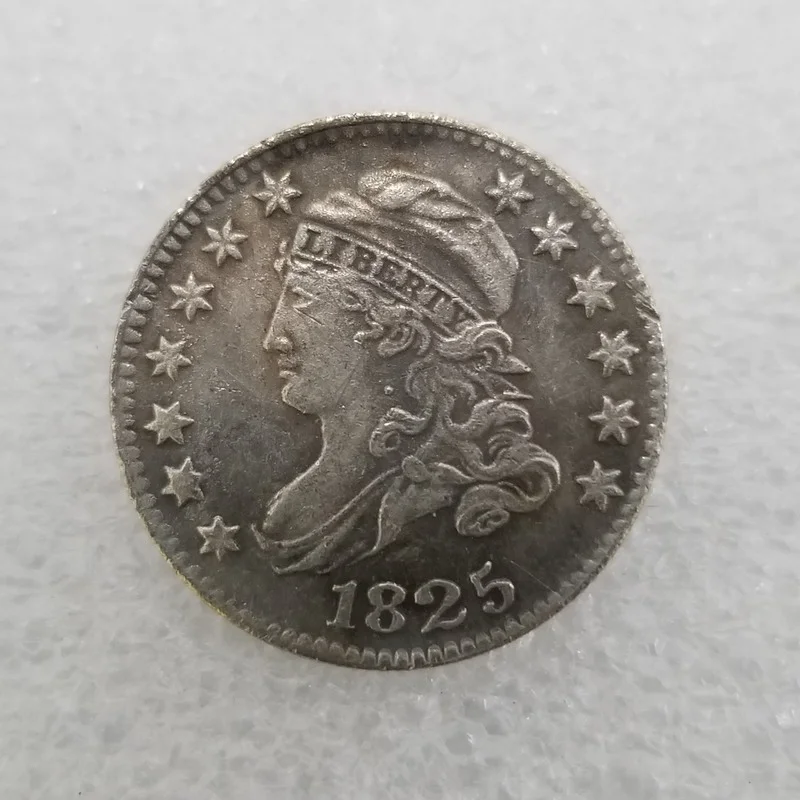 

American 1825 10C brass silver-plated commemorative collectible coin gift lucky challenge coin