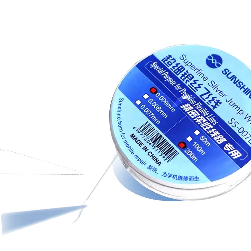Супертонкий Серебряный скакающий провод SUNSHINE 0 007 мм для телефона инструмент