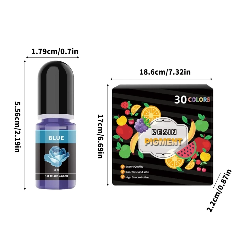 Креативные красители на основе эпоксидной смолы 30 шт. в упаковке 5 мл портативные