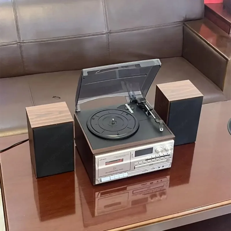 Виниловый проигрыватель Everbright Store LP в ретро-стиле, многофункциональный, с поддержкой CD и кассет, встроенным Bluetooth, американо-тайваньского производства, в стиле легкой роскоши, электрический стерео. (art.: 3920dce45191f) - 3920dce45191f