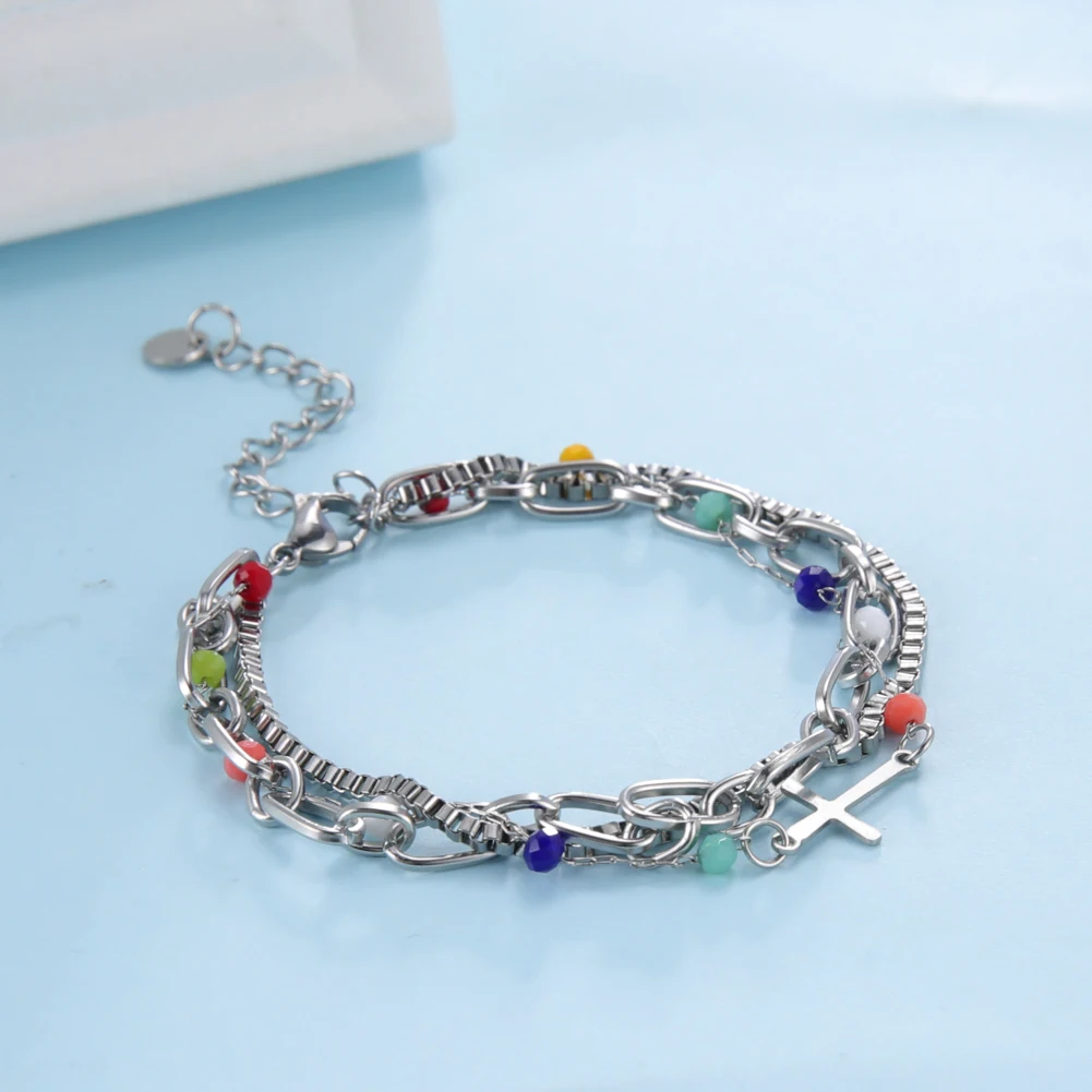 

Многослойный браслет на ногу для мужчин и женщин из нержавеющей стали