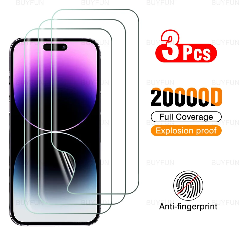 

Гидрогелевая пленка с полным покрытием для iPhone 14 Pro Max, Защитная пленка для экрана Apple iPhone 14 Pro, 14Plus, мягкая защитная пленка, 3 шт.