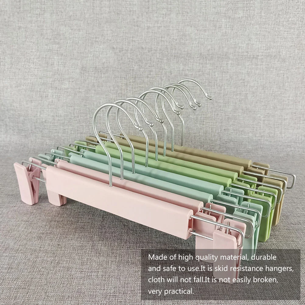 10 шт. вешалка для костюма зажим брюк вешалки одежды сушилка черный регулируемый