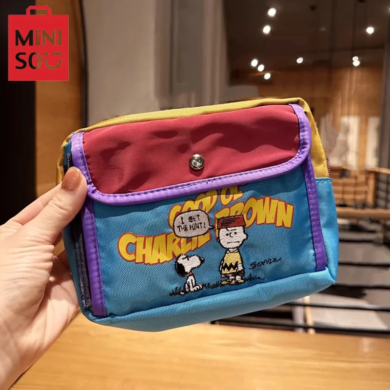 Сумка MINISO с мультяшным принтом Snoopy милая сумка для хранения вышивкой кошелек Zero