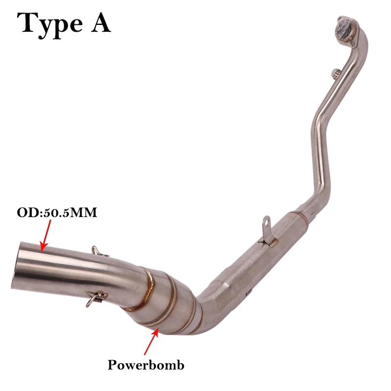 

Выхлопная система для мотоцикла CFMoto NK250 250SR NK300 300SS, Модифицированная Передняя средняя звеньевая труба, соединение с powerbomb